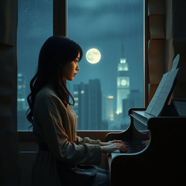 Epic amazing lens glow lighting on modern future grand epic scene, layered papier-mâché, melancholic