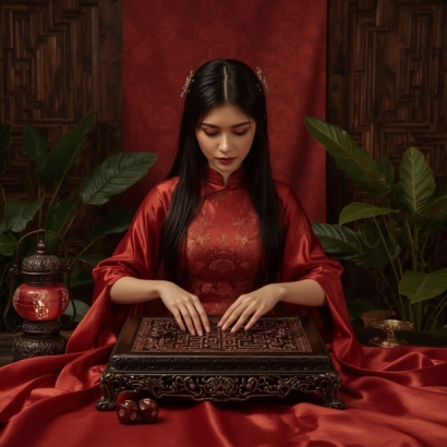 Lucid_Realism_A_stunning_porcelainskinned_Asian_woman_with_int_1.jpg