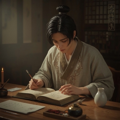 Lucid_Realism_A_serene_3D_illustration_of_a_blackhaired_young__3.jpg