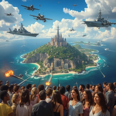Lucid_Realism_A_breathtakingly_beautiful_island_teeming_with_t_1.jpg