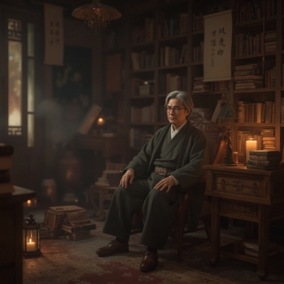 Lucid_Realism_A_50yearold_bespectacled_scholar_with_wrinkles_a_3.jpg