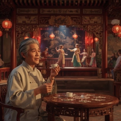 Lucid_Realism_A_50yearold_scholar_in_traditional_attire_sits_a_2.jpg