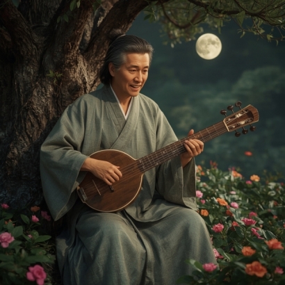 Lucid_Realism_A_50yearold_scholar_sits_under_a_serene_tree_for_0.jpg