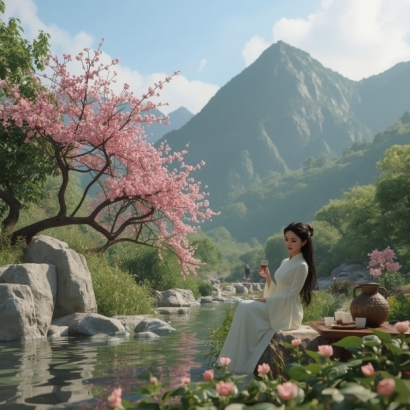Lucid_Realism_A_serene_3D_scene_of_a_tranquil_stream_side_wher_2.jpg