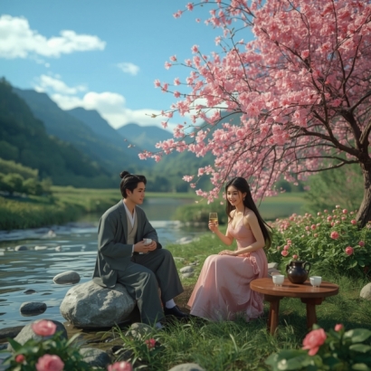 Lucid_Realism_A_serene_3D_scene_of_a_tranquil_stream_side_wher_0.jpg