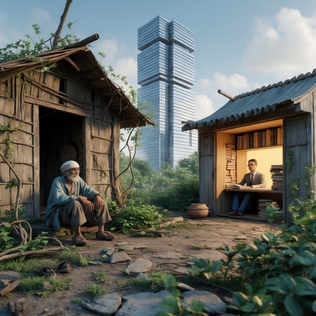 Leonardo_Phoenix_10_A_dilapidated_rural_hut_surrounded_by_over_0.JPG